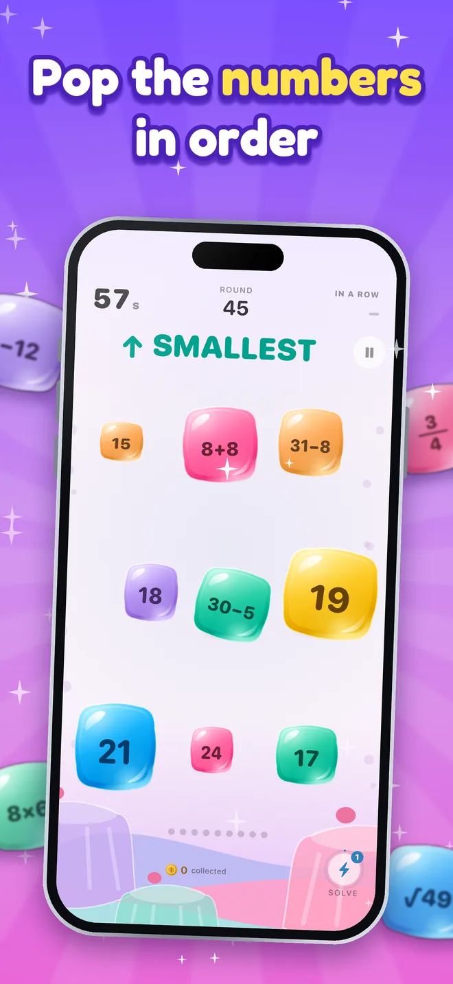Tap the numbers in order